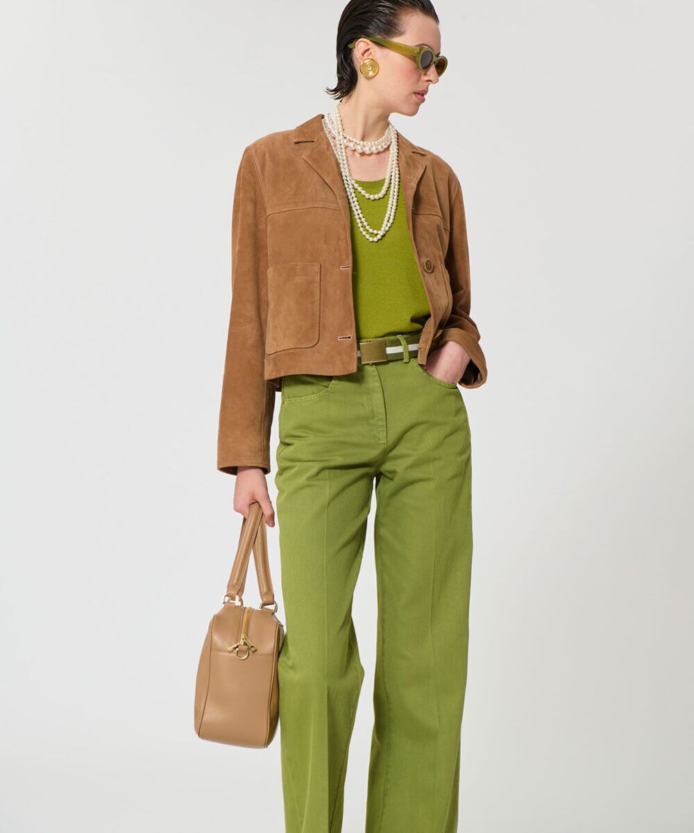 VZJYD07100 TARA JARMON(タラ ジャーモン) スエードジャケット ハニーベージュ