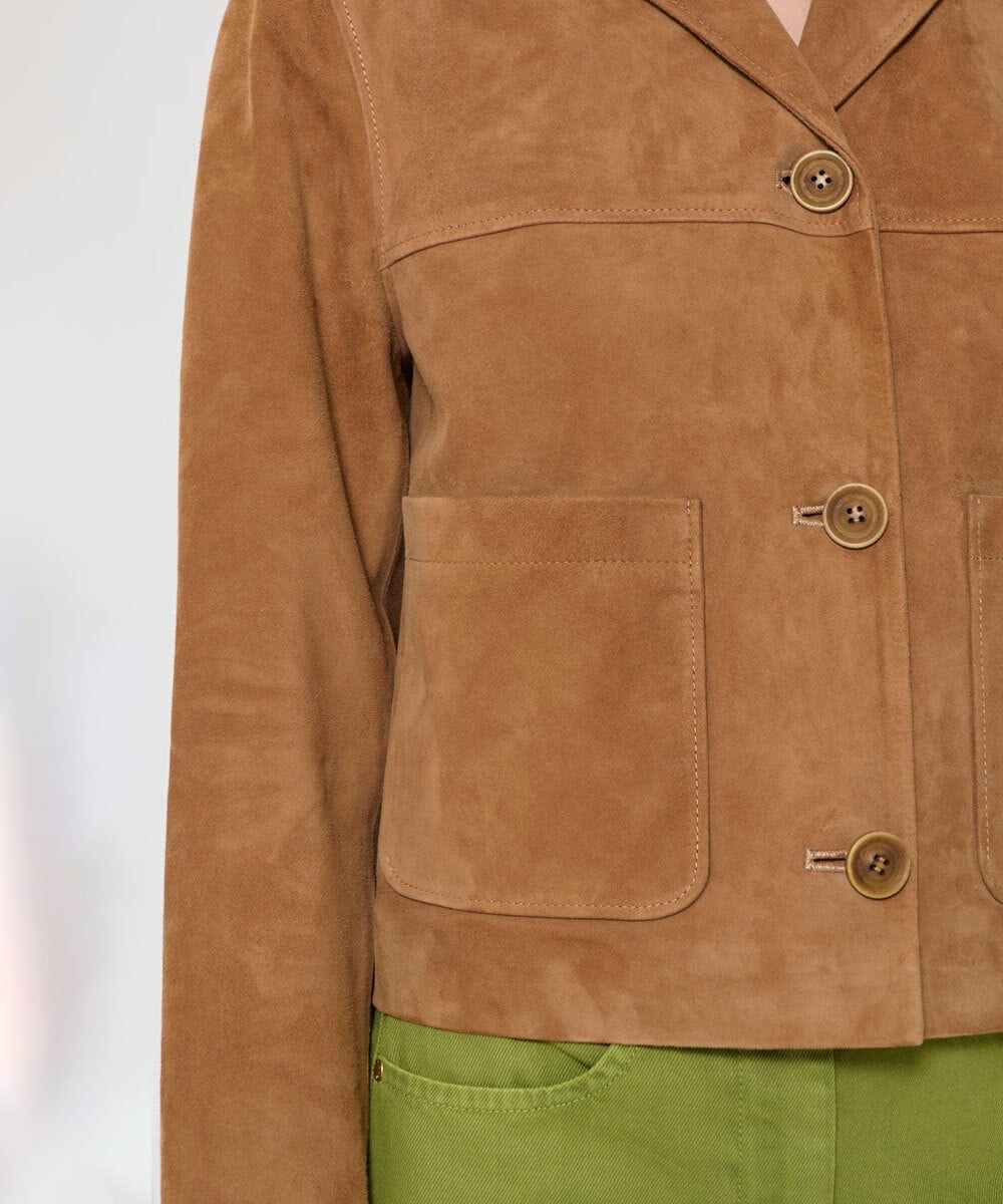 VZJYD07100 TARA JARMON(タラ ジャーモン) スエードジャケット ハニーベージュ