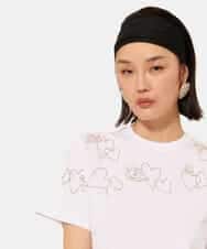 VZKAC05290 TARA JARMON(タラ ジャーモン) ハートビジューTシャツ ホワイト