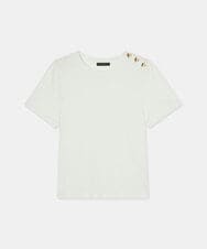 VZKAC06230 TARA JARMON(タラ ジャーモン) コットンジャージーダブルTシャツ ホワイト