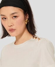 VZKAC06230 TARA JARMON(タラ ジャーモン) コットンジャージーダブルTシャツ ホワイト