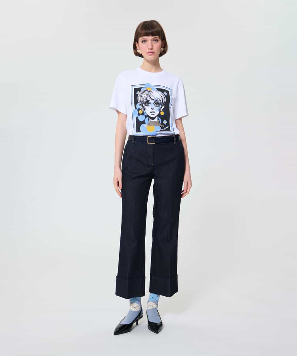 VZKAD01240 TARA JARMON(タラ ジャーモン) TARA Twiggy Tシャツ ホワイト