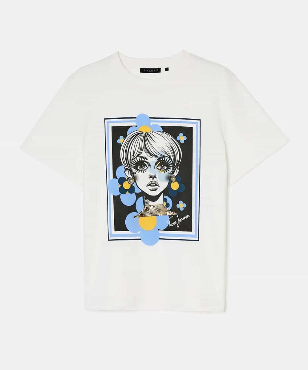 VZKAD01240 TARA JARMON(タラ ジャーモン) TARA Twiggy Tシャツ ホワイト