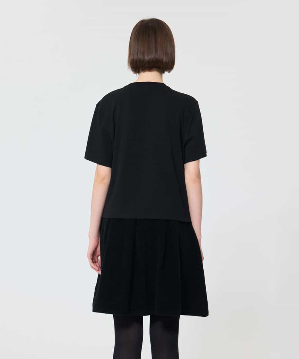 VZKAD02380 TARA JARMON(タラ ジャーモン) ダブルジャージーTシャツ ブラック