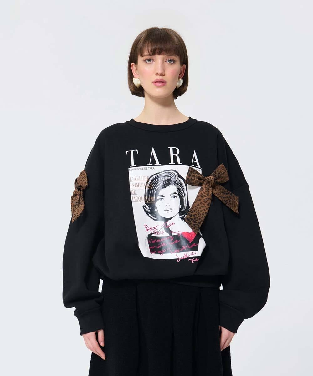 VZKAD22420 TARA JARMON(タラ ジャーモン) コットンフリーススウェット ブラック