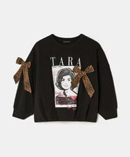 VZKAD22420 TARA JARMON(タラ ジャーモン) コットンフリーススウェット ブラック