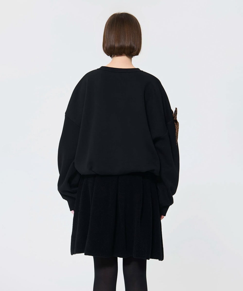 VZKAD22420 TARA JARMON(タラ ジャーモン) コットンフリーススウェット ブラック