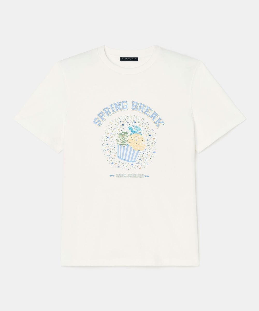 VZKGA07240 TARA JARMON(タラ ジャーモン) コットンジャージーダブルTシャツ ホワイト