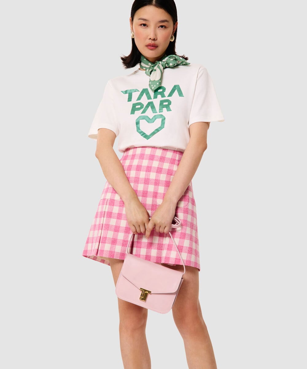 VZKGA08250 TARA JARMON(タラ ジャーモン) コットンジャージーダブルTシャツ グリーン
