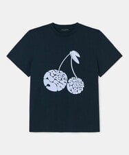VZKGA09210 TARA JARMON(タラ ジャーモン) TARA CHERRY ジャージーTシャツ ミッドナイトブルー