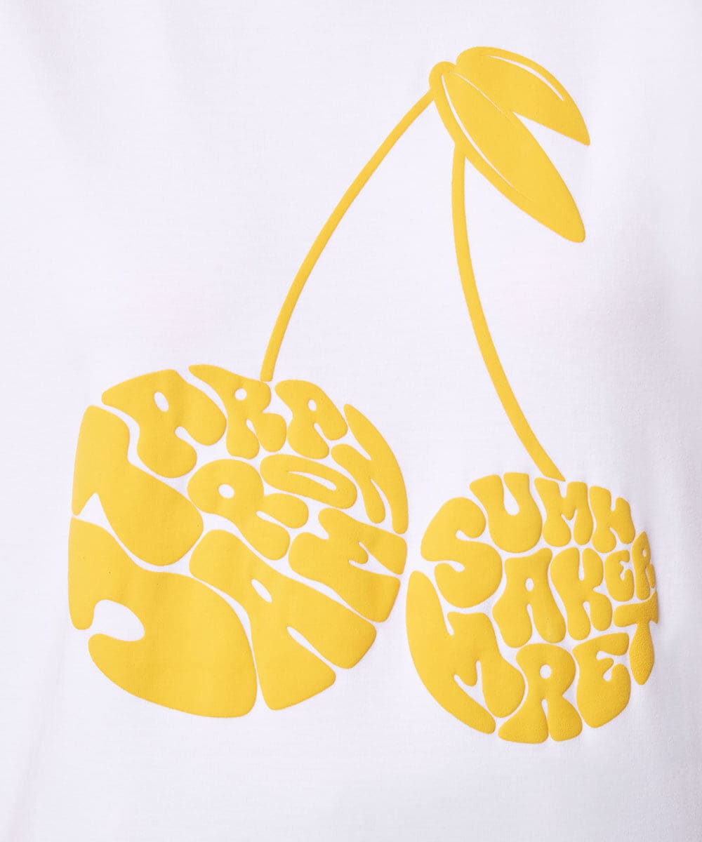 VZKGA09210 TARA JARMON(タラ ジャーモン) TARA CHERRY ジャージーTシャツ ホワイト