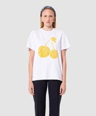 VZKGA09210 TARA JARMON(タラ ジャーモン) TARA CHERRY ジャージーTシャツ ホワイト