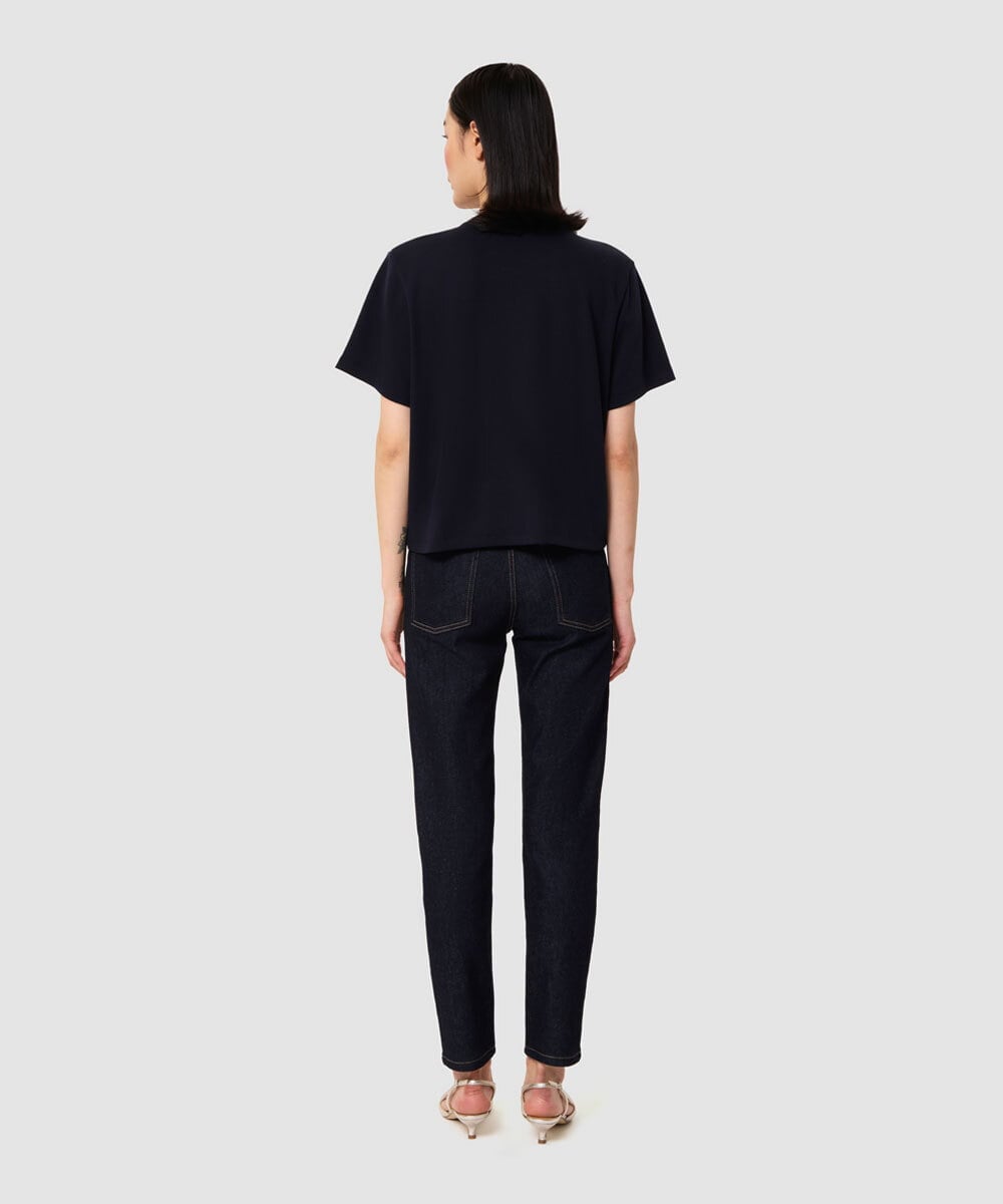 VZKGA10380 TARA JARMON(タラ ジャーモン) コットンジャージーダブルTシャツ ミッドナイトブルー