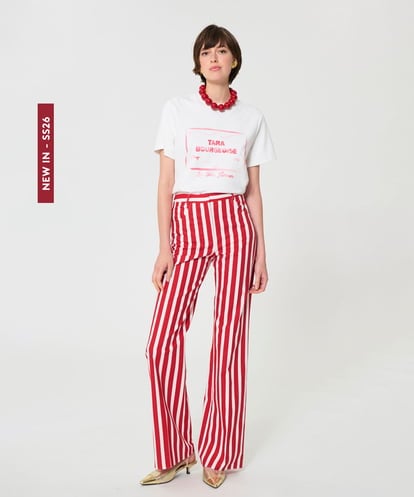 VZKGD02250 TARA JARMON ソフトジャージーTシャツ