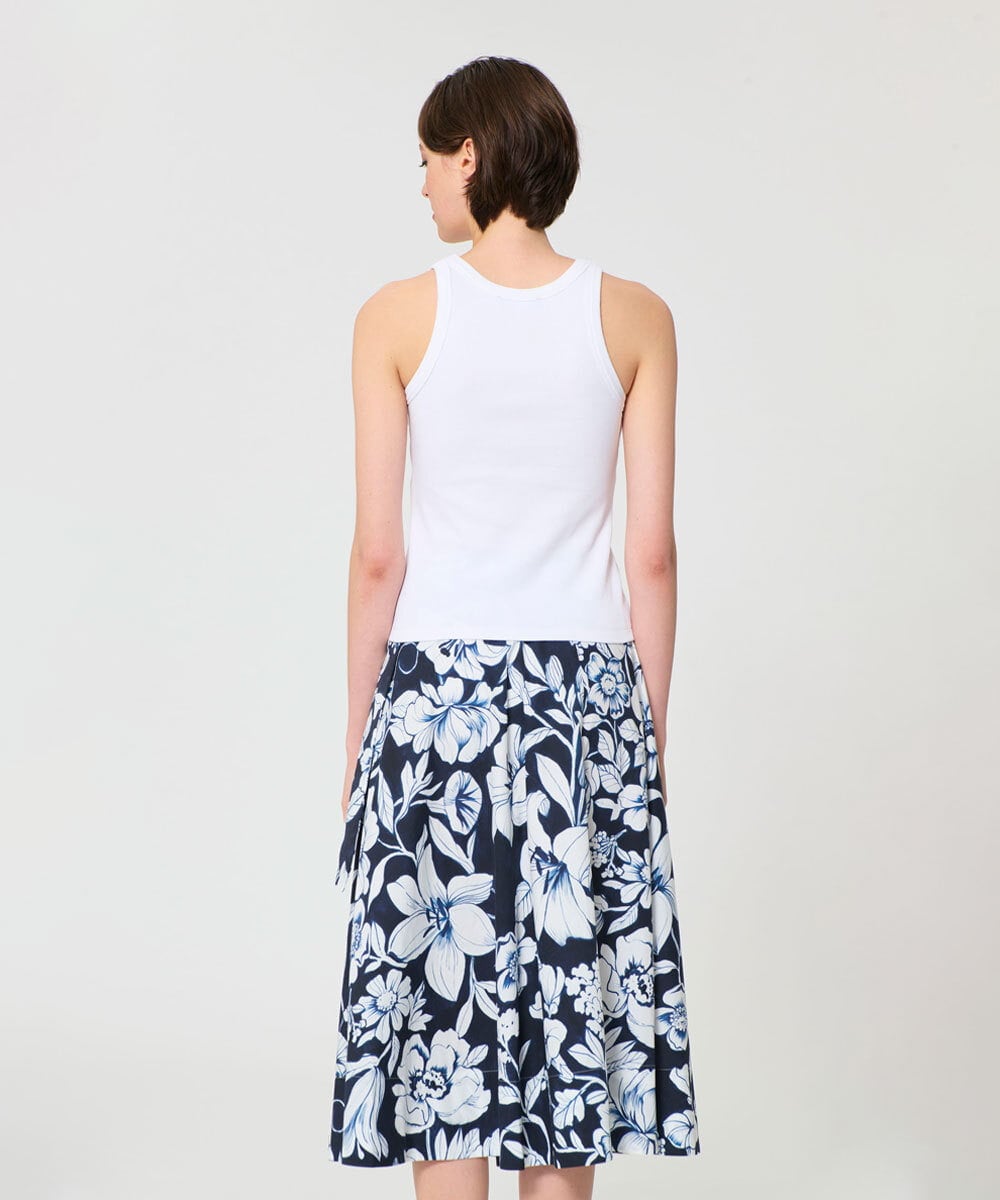 VZKGD11250 TARA JARMON(タラ ジャーモン) エンブロイダリーリブコットンカットソー ホワイト