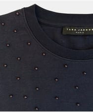 VZKGD22270 TARA JARMON(タラ ジャーモン) TARAパールTシャツ ミッドナイトブルー