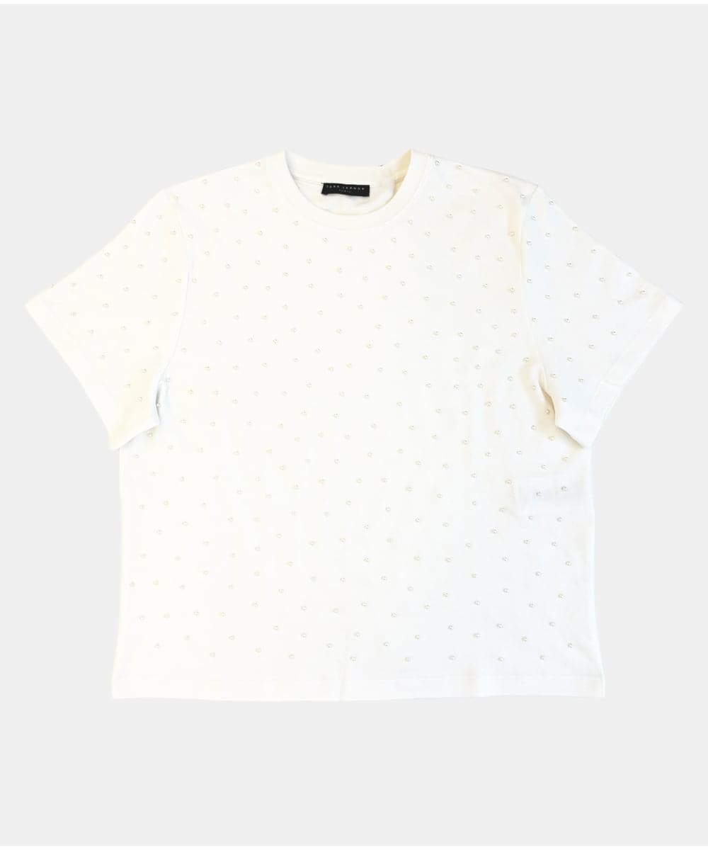 VZKGD22270 TARA JARMON(タラ ジャーモン) TARAパールTシャツ ホワイト