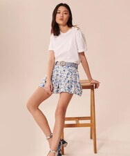 VZKGU01180 TARA JARMON(タラ ジャーモン) Mercerized cotton jersey T-shirt ホワイト