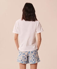 VZKGU01180 TARA JARMON(タラ ジャーモン) Mercerized cotton jersey T-shirt ホワイト