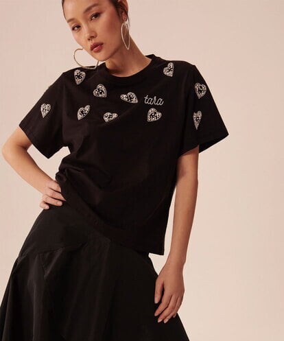VZKGU03240  Embroided jersey T-shirt