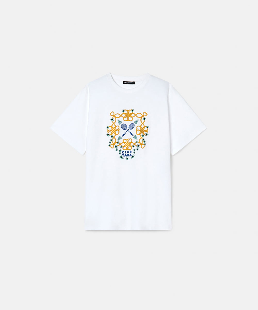 VZKGX08270 TARA JARMON(タラ ジャーモン) TARA CLUB Tシャツ ホワイト