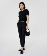 VZLAC17430 TARA JARMON(タラ ジャーモン) 【メディア着用】グレインドプードルパンツ ブラック