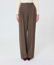 VZLAD13460 TARA JARMON(タラ ジャーモン) トーププリンスオブウェールズチェックパンツ ブラウン