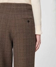 VZLAD13460 TARA JARMON(タラ ジャーモン) トーププリンスオブウェールズチェックパンツ ブラウン