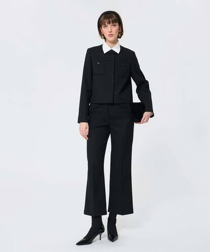 VZLAD16460 TARA JARMON コンパクトギャバジンパンツ