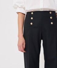 VZLAD17460 TARA JARMON(タラ ジャーモン) グレインドプードルパンツ ブラック