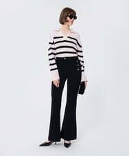 VZLAD22520 TARA JARMON(タラ ジャーモン) 【メディア着用】コンパクトカールニットパンツ ブラック