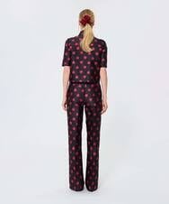 VZLAD26490 TARA JARMON(タラ ジャーモン) ポルカハートサテンパンツ ブラック