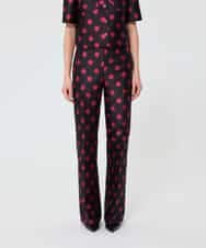 VZLAD26490 TARA JARMON(タラ ジャーモン) ポルカハートサテンパンツ ブラック