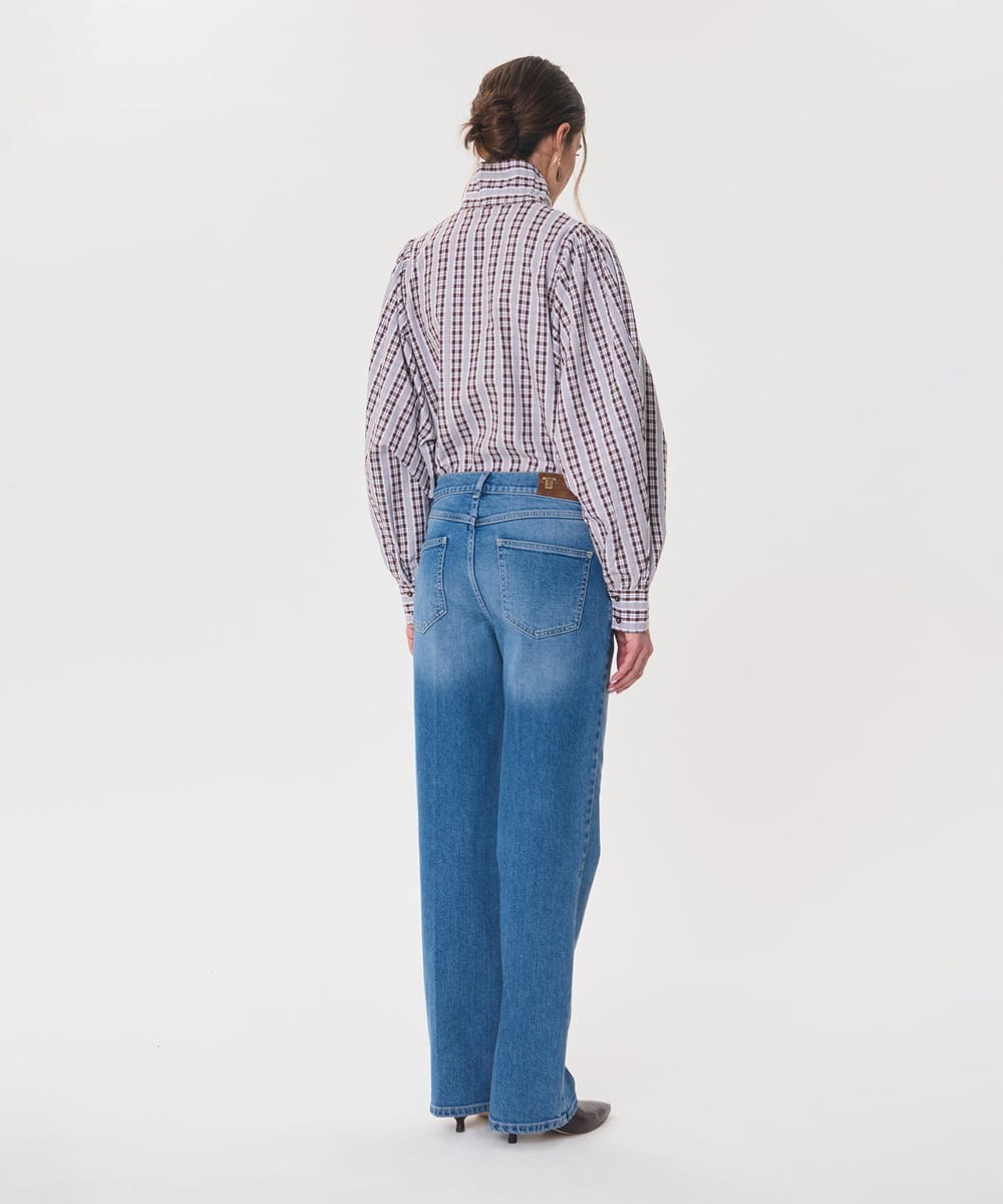 VZLAG08330 TARA JARMON(タラ ジャーモン) ストレートデニムパンツ ブルー