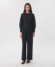 VZLAG11500 TARA JARMON(タラ ジャーモン) ハイウエストベルテッドワイドパンツ グレー