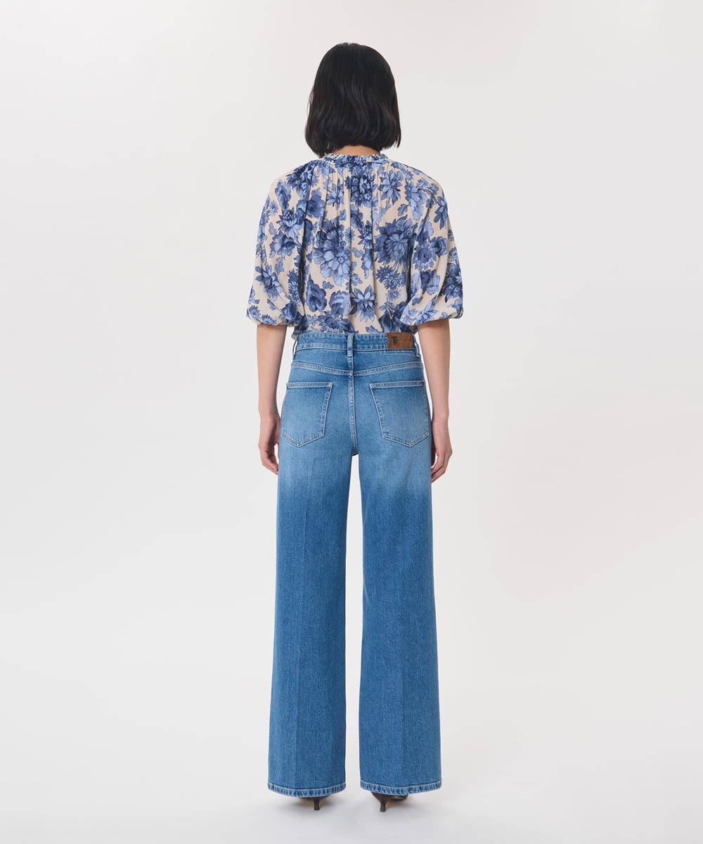 VZLAG13330 TARA JARMON(タラ ジャーモン) ストレートワイドカットデニム ブルー