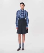 VZLAG20470 TARA JARMON(タラ ジャーモン) ブレードトリムワイドショートパンツ グレー
