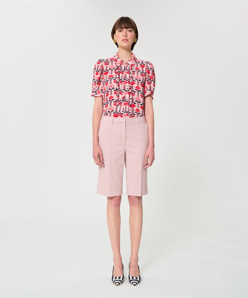 VZLGD02470 TARA JARMON(タラ ジャーモン) テクスチャードウールパンツ ブラッシュピンク