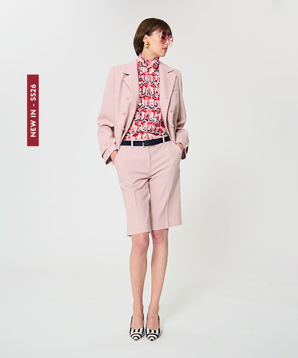 VZLGD02470 TARA JARMON(タラ ジャーモン) テクスチャードウールパンツ ブラッシュピンク