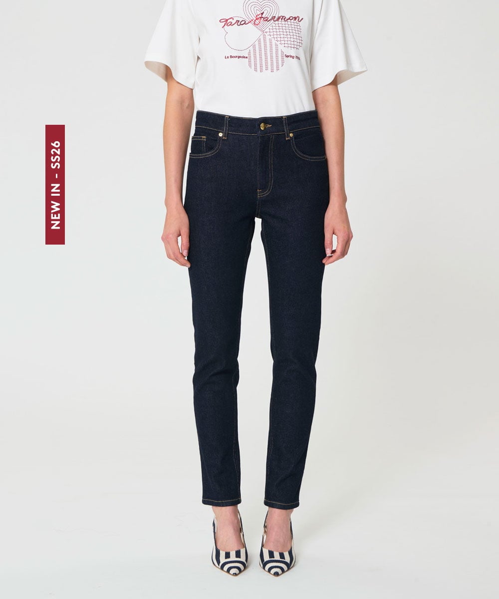 VZLGD03320 TARA JARMON(タラ ジャーモン) デニムパンツ ネイビー