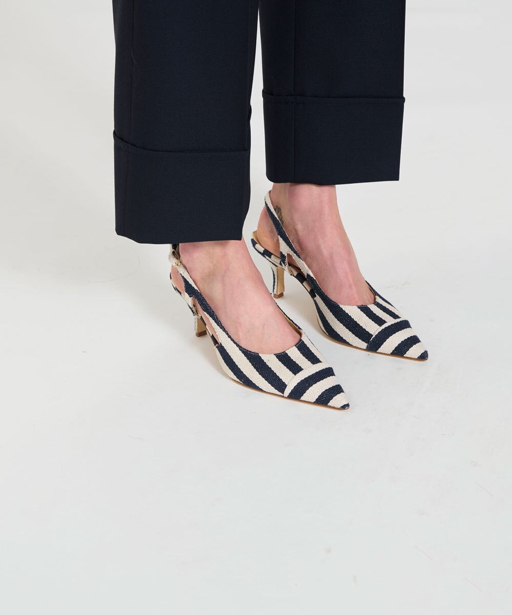 VZLGD04450 TARA JARMON(タラ ジャーモン) グレインドプードルパンツ ミッドナイトブルー