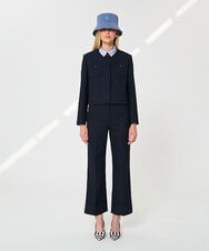VZLGD04450 TARA JARMON(タラ ジャーモン) グレインドプードルパンツ ミッドナイトブルー