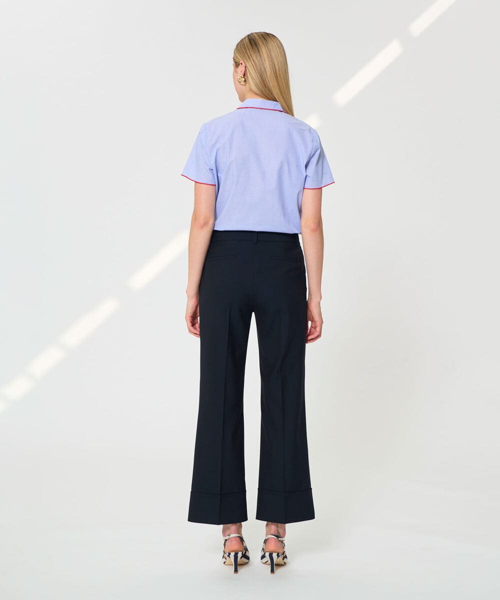 VZLGD04450 TARA JARMON(タラ ジャーモン) グレインドプードルパンツ ミッドナイトブルー