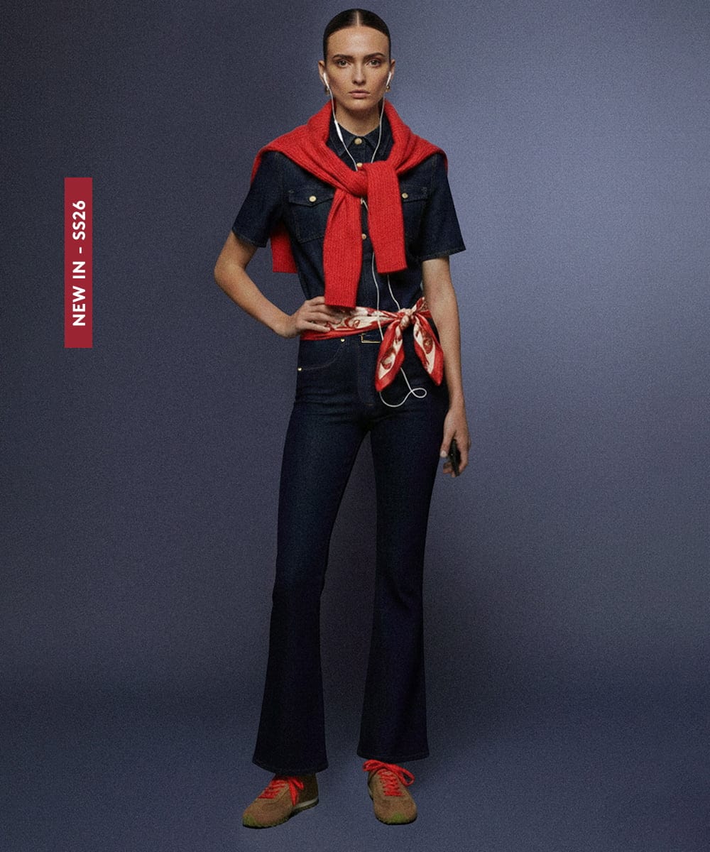 VZLGD05300 TARA JARMON(タラ ジャーモン) 【メディア着用】デニムパンツ ネイビー