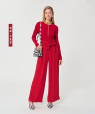 VZLGD06430 TARA JARMON(タラ ジャーモン) クレープパンツ レッド