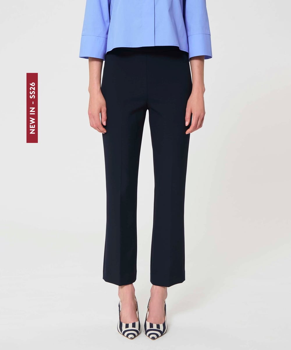 VZLGD08390 TARA JARMON(タラ ジャーモン) ダブルクロスパンツ ミッドナイトブルー