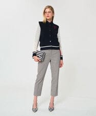 VZLGD09470 TARA JARMON(タラ ジャーモン) ストライプパンツ ネイビーブルー