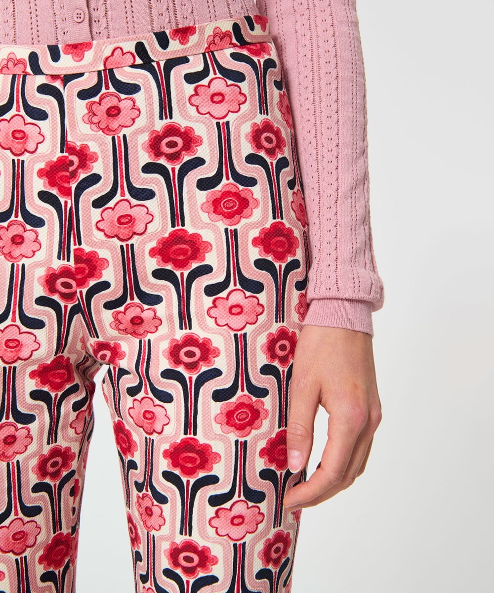 VZLGD12410 TARA JARMON(タラ ジャーモン) レトロブルームコットンピケパンツ ピンク