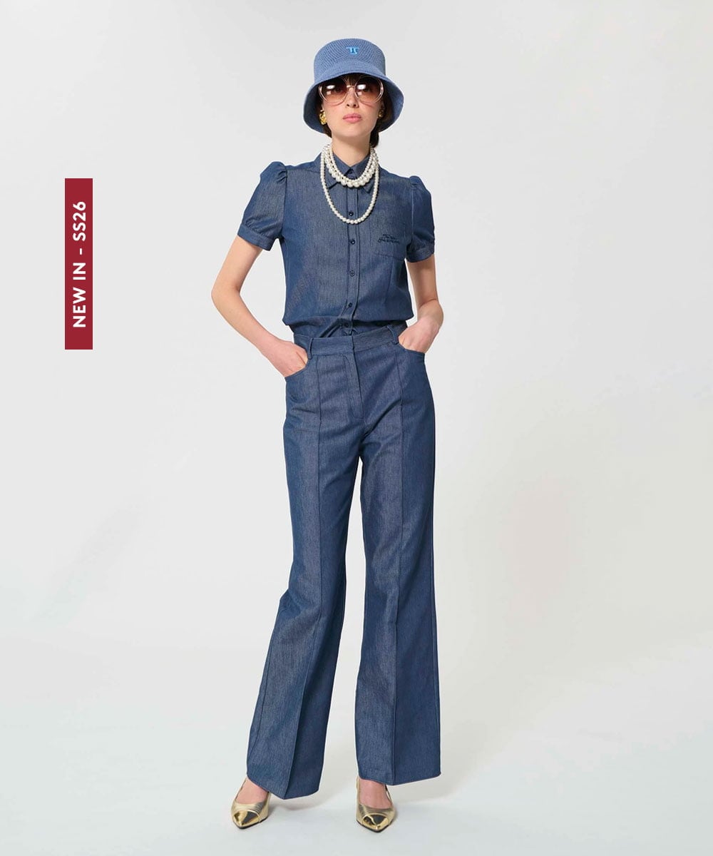 VZLGD13390 TARA JARMON(タラ ジャーモン) ライトデニムパンツ ライトブルー