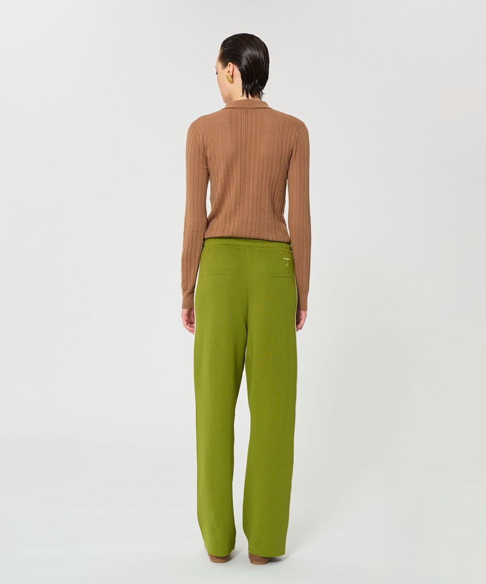 VZLGD14470 TARA JARMON(タラ ジャーモン) スマートピケニットパンツ アップルグリーン